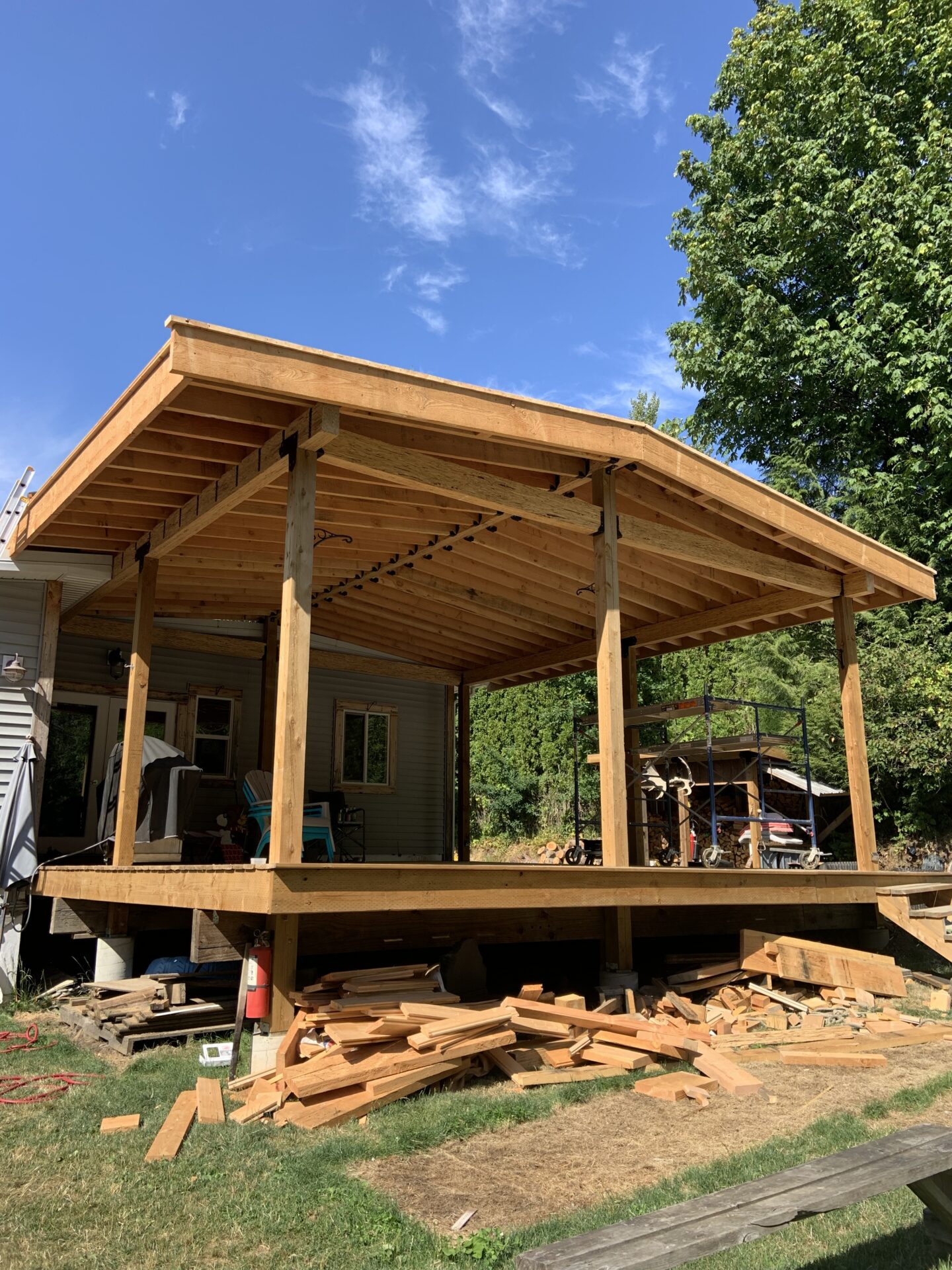 3"x10"x20' rough cut fir rafters